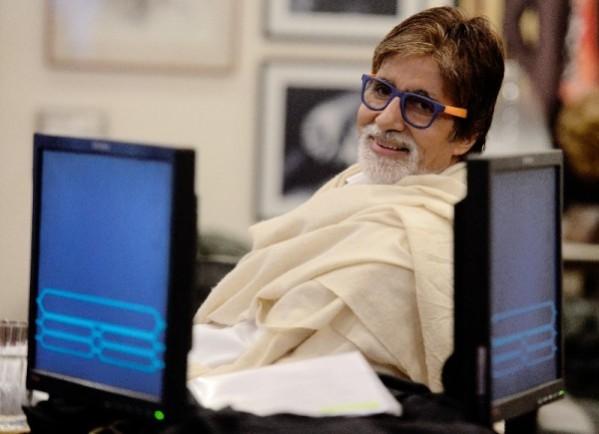 Amitabh Bachchan while shooting for KBC Amitabh Bachchan while shooting for KBC recently