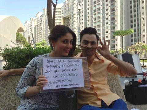 Kareena Kapoor and Imrran Khan on the sets of GTPM