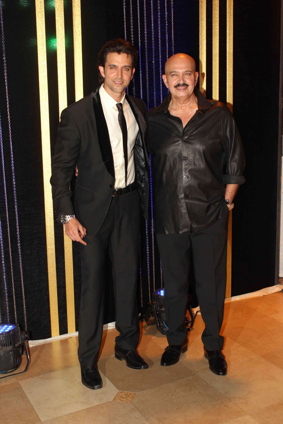 Hrithik Roshan along with Father Rakesh Roshan Rakesh Roshan Birthday Party