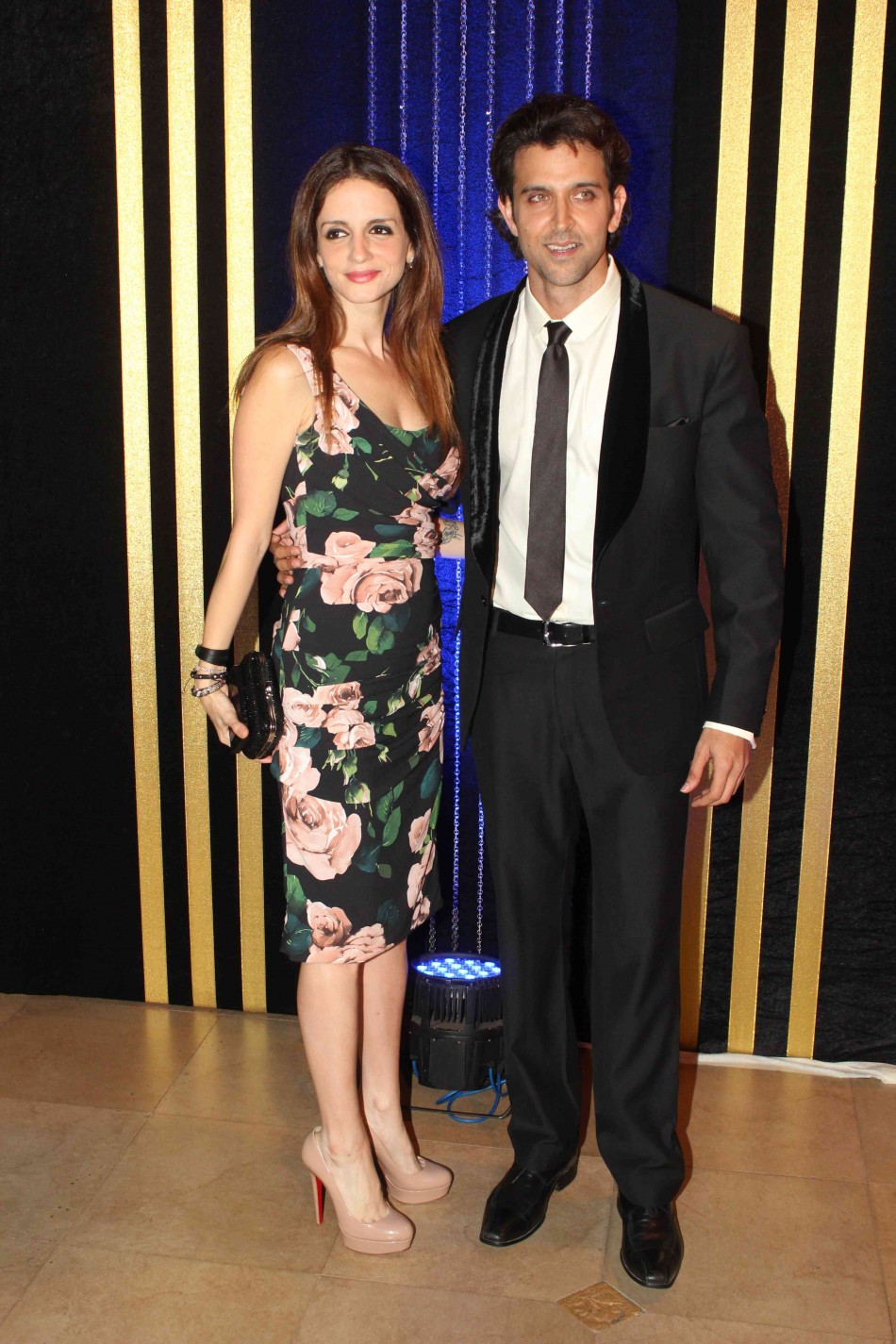 Hrithik Roshan with wife Sussanne Roshan Rakesh Roshan Birthday Party