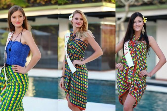 (L to R) Miss World Ukraine 2013, Anna Zaiachkivska; Miss World Italy 2013, Sarah Baderna; and Miss World Moldova 2013, Valeriya Tsurkan (Photo: Miss World/Facebook) Miss World 2013