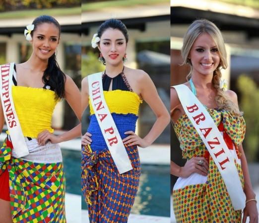 (L to R) Miss World Philippines 2013, Megan Young; Miss World China PR 2013, Wei Wei Yu; and Miss World Brazil 2013, Sancler Frantz Konzen (Photo: Miss World/Facebook) Miss World 2013