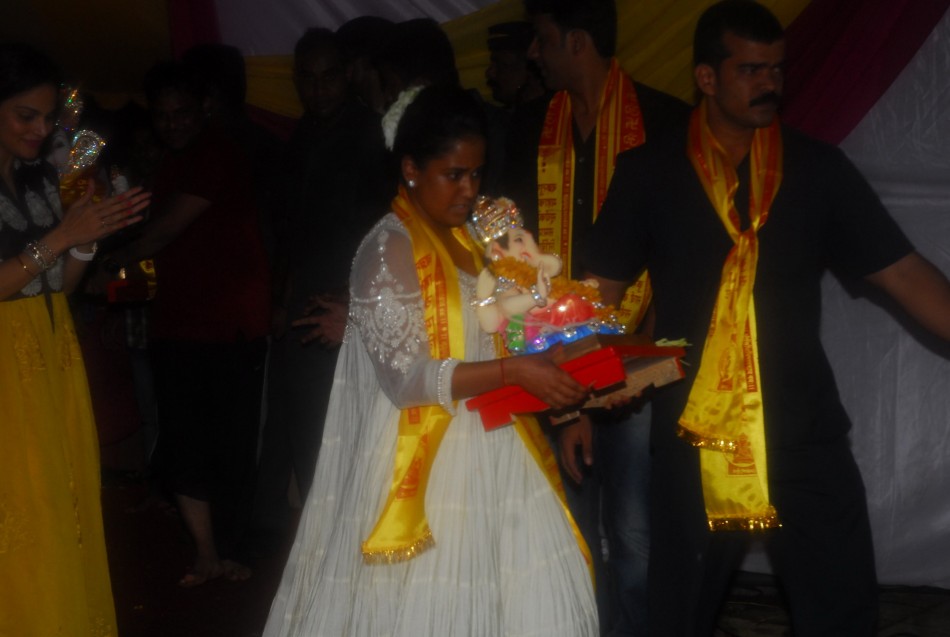 Arpita during Ganpati Visarjan Arpita
