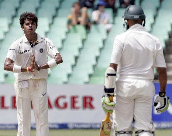 Sreesanth reacts after dismissing a South African player. Sreesanth