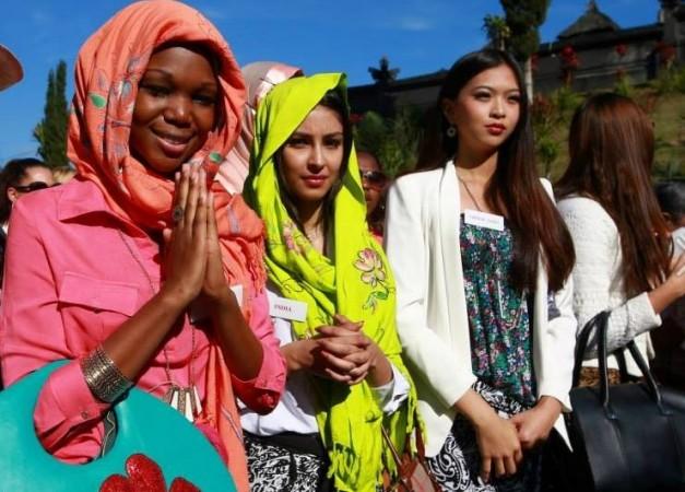 (L to R) Miss World Haiti, Miss World India and Miss World Chinese Taipei Miss World 2013