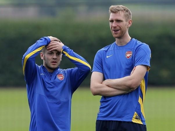Wilshere Mertesacker Arsenal