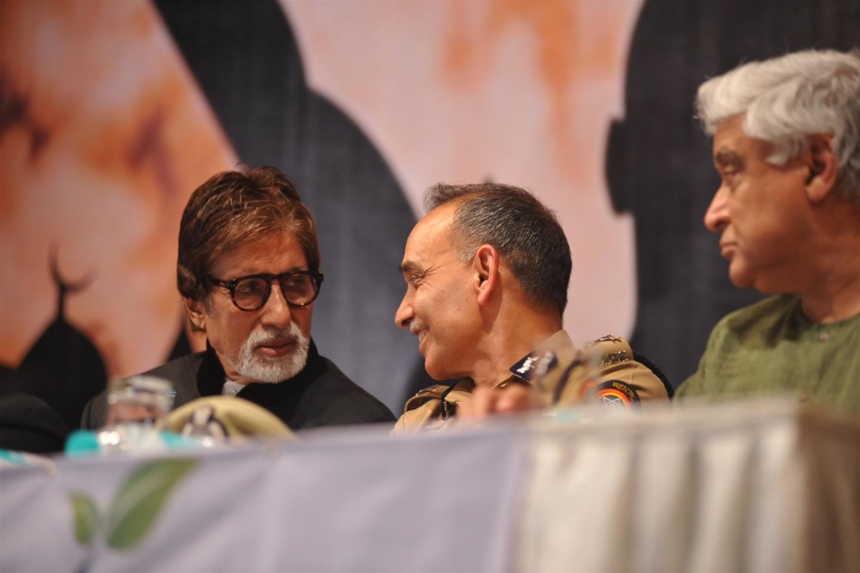 Amitabh Bachchan, Javed Akhtar,Satyapal Singhat book launch of “Talash Inshan Ki”