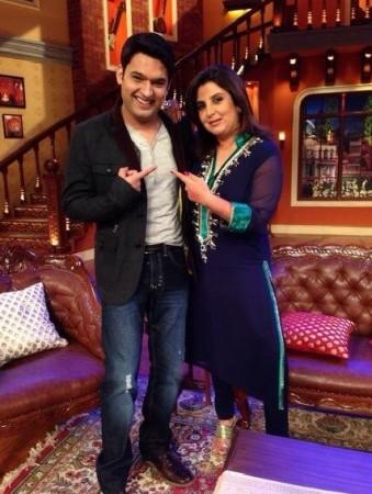 Farah Khan with Kapil Sharma on CNWK (Kapil Sharma Twitter) Farah Khan with Kapil Sharma on CNWK (Kapil Sharma Twitter)