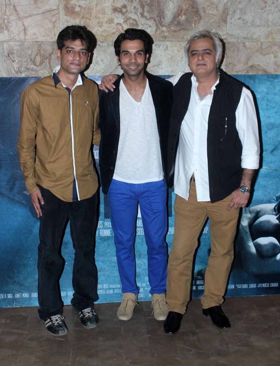 Hansal Mehta,Raj Kumar Yadav at the special screening of  Hansal Mehta,Raj Kumar Yadav