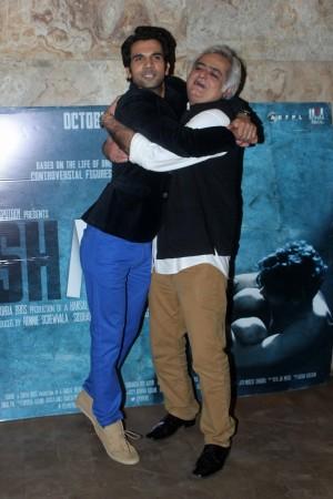 Hansal Mehta and Rajkummar Rao at the special screening of Hansal Mehta,Raj Kumar Yadav