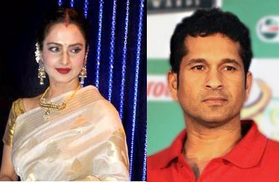 Bollywood diva Rekha and Cricket legend Sachin Tendulkar