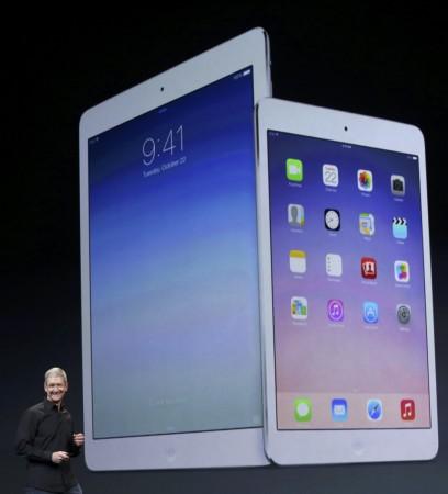 Apple Inc CEO Tim Cook speaks about the new iPad Air and the iPad mini with Retnia display during an Apple event in San Francisco Apple Pad Air, iPad Mini