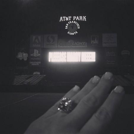 Kim Kardashian Shares Engagement Ring Photo on Instagram