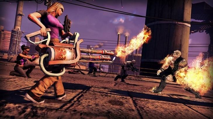 Enter the Dominatrix DLC for Saints Row 4. Saints Row 4