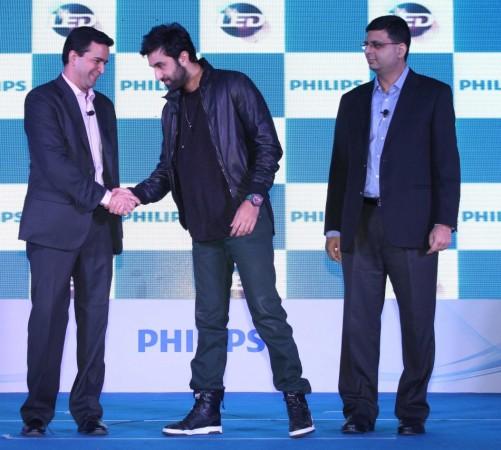 Sumit Joshi, Head -Marketing, Philips Lighting India, Brand ambassador Ranbir Kapoor Ranbir Kapoor