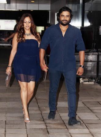 Maddy aka R madhavan arrives with wife (photo Varinder Chawla) Maddy aka R madhavan arrives with wife (photo Varinder Chawla)