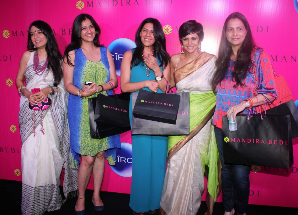 Mandira Bedi's sari store inauguration