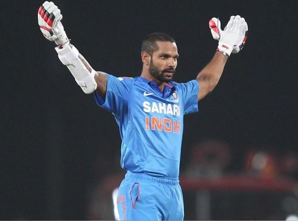 Shikhar Dhawan celebrates reaching his century against Australia. BCCI Official Website Shikhar Dhawan India