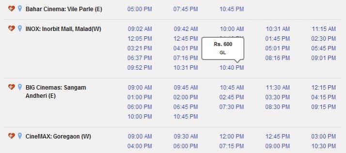 Krrish 3 ticket rates in INOX Malad, Mumbai Krrish 3
