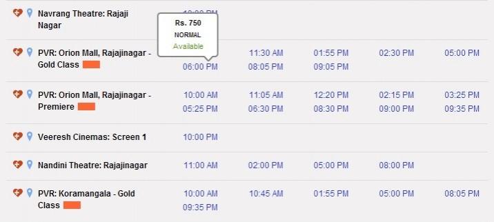 Krrish 3 ticket rates in Bangalore Krrish 3