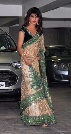 Priyanka Chopra Goes Traditional for the party (Varinder Chawla) Priyanka Chopra Goes Traditional for the party (Varinder Chawla)