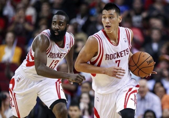Jeremy Lin (right) Harden Jeremy Lin Houston Rockets