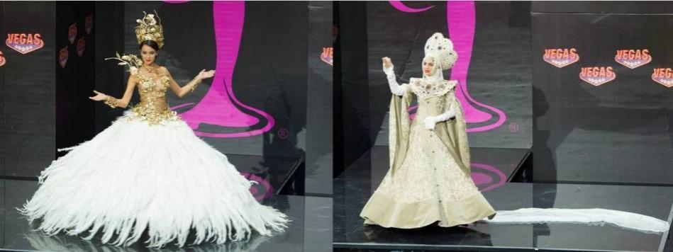 Brenda Gonzalez, Miss Argentina and Elmira Abdrazakova, Miss Russia (Miss Universe Organisation) Miss Universe 2013