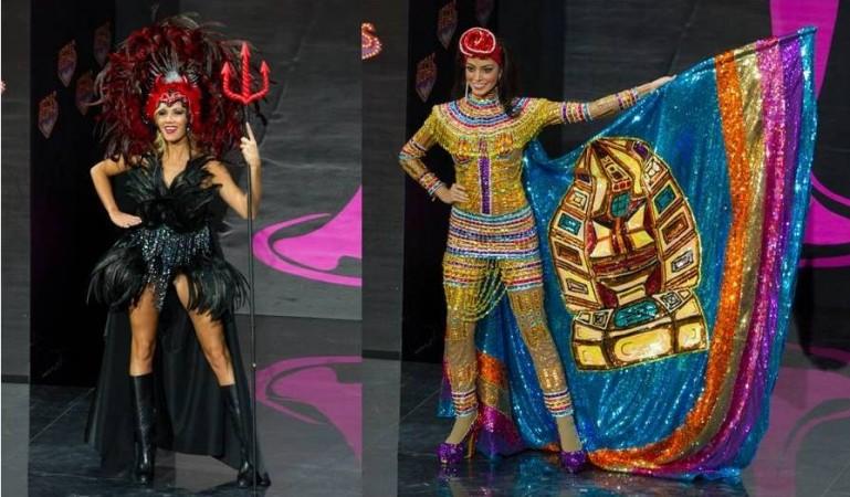 Noémie Happart, Miss Belgium and Alexia Viruez, Miss Bolivia (Miss Universe Organisation) Miss Universe 2013