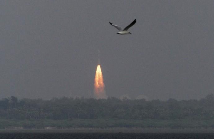 India's Polar Satellite Launch Vehicle, carrying the Mars orbiter, lifts off from the Satish Dhawan Space Centre in Sriharikota Mangalyaan