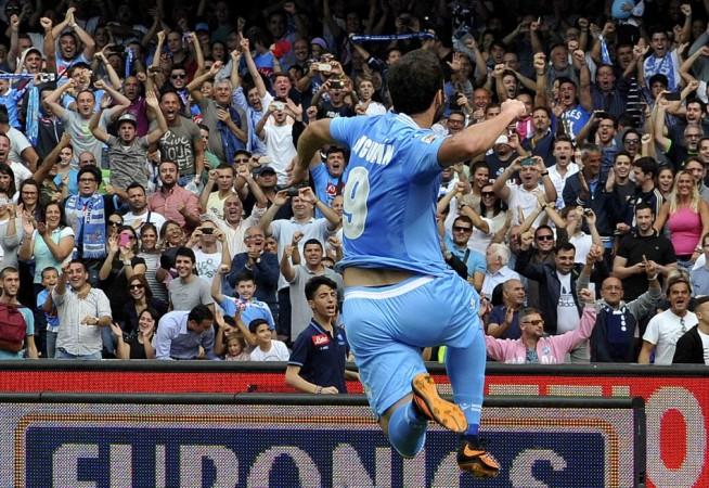 Napoli striker Gonzalo Higuain Napoli striker Gonzalo Higuain