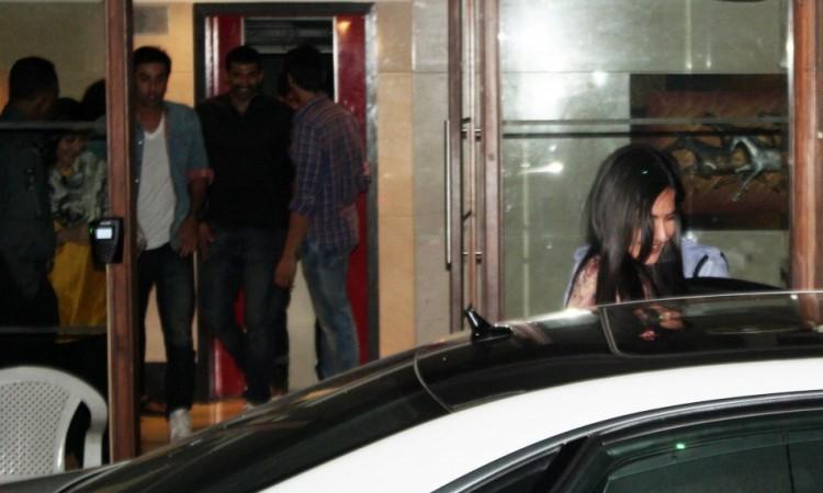 Ranbir and Aditya follow Katrina out of the venue (Varinder Chawla) Ranbir and Aditya follow Katrina out of the venue (Varinder Chawla)