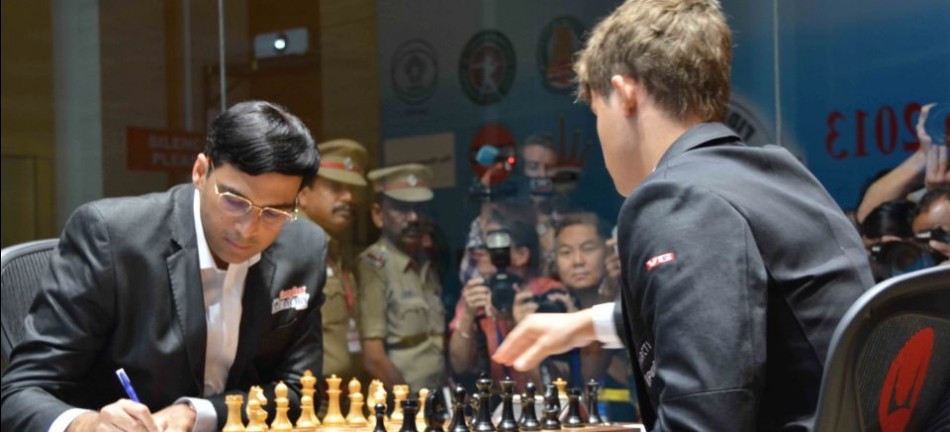 Chennai World Chess Championship Game 2 Anand - Carlsen 1/2- 1/2; Carlsen:  We are both settling in ~ World Chess Championship 2013 Viswanathan Anand  vs Magnus Carlsen at Chennai Hyatt Regency