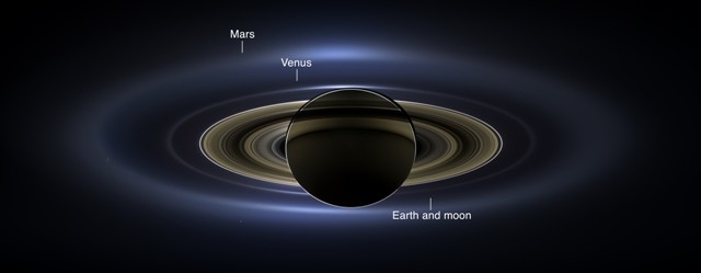 NASA's Cassini releases image of Saturn and Earth