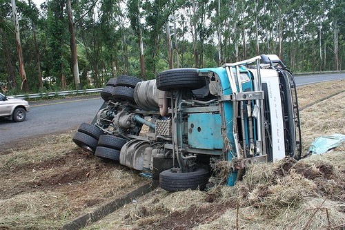 Truck overturns (Representational Image)