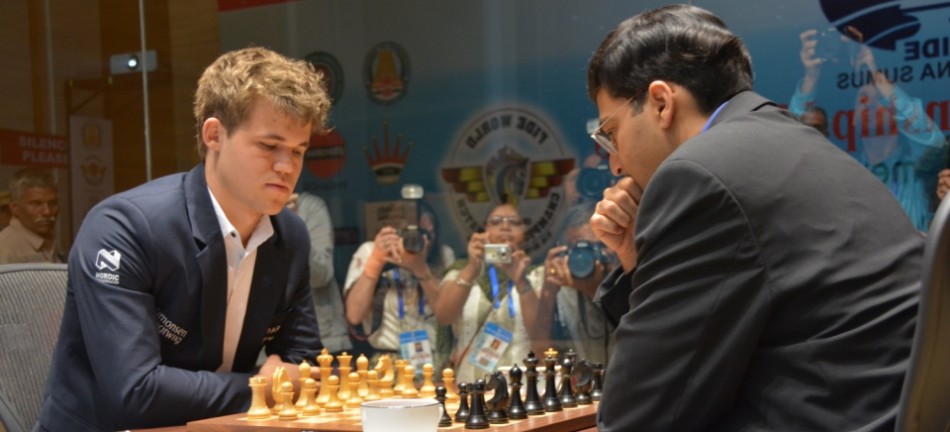 First Chess Game: Vishy Anand vs Magnus Carlsen 