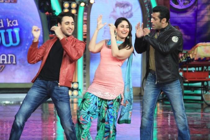 Kareena Kapoor and Imran Khan with Salman Khan on Bigg Boss 7 show Kareena Kapoor, Imran Khan, Salman Khan
