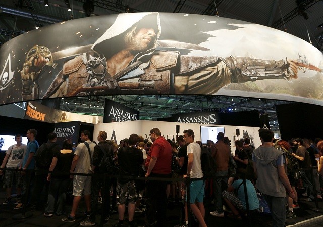 Assassins Creed IV exhibition stand at Gamescom 2013.