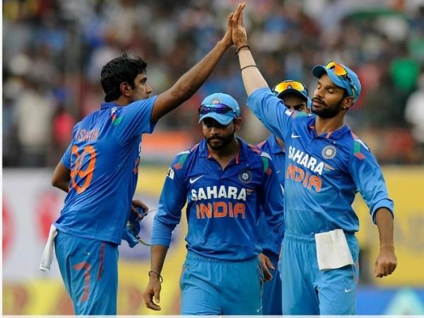 R Ashwin picked up two wickets for India in the first innings. BCCI Ashwin Dhawan Jadeja India