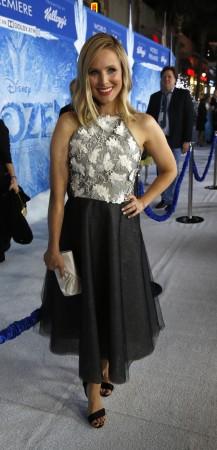 Cast member Kristen Bell poses at the premiere of Kristen Bell poses at the premiere of