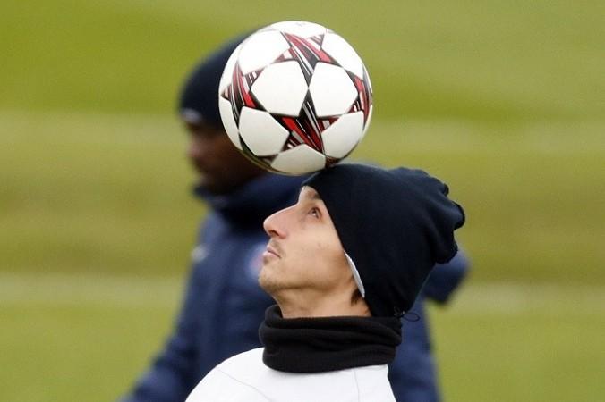 Zlatan Ibrahimovic during a training session for PSG, November 26. Reuters Ibrahimovic PSG