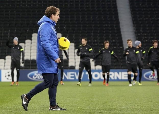 Real Sociedad manager Jagoba Arrasate during a training session ahead of their Champions LEague clash against Shakhtar Donetsk, November 26. Reuters Jagoba Arrasate Real Sociedad