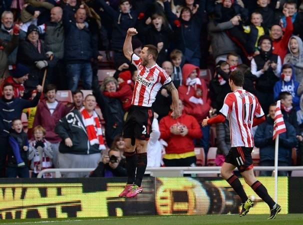 Sunderland defender Phil Bardsley celebrates his goal against Manchester City in the English Premier League, November 10. Reuters Phil Bardsley Sunderland