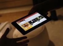 Nexus tablet during a Google event in San Francisco, 2013.