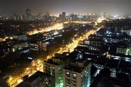 An aerial view of a central district of Mumbai December 22, 2006.