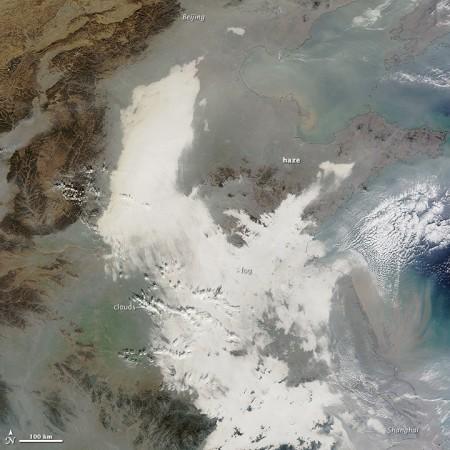 Nasa image shows alarming rise in air pollution across China China Pollution Image