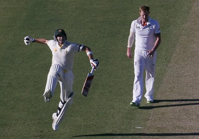 Steven Smith celebrates after completing his century, December 13. Reuters Steven Smith Australia England Ben Stokes Ashes