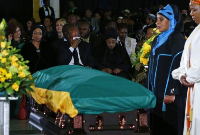 South African President Zuma wipes his eyes during a send-off ceremony for Nelson Mandela in Pretoria Nelson Mandela