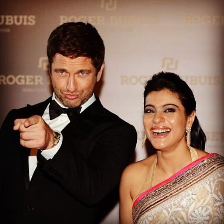 Kajol and Gerard Butler at an event in Dubai (Facebook/Roger Dubuis) Kajol and Gerard Butler
