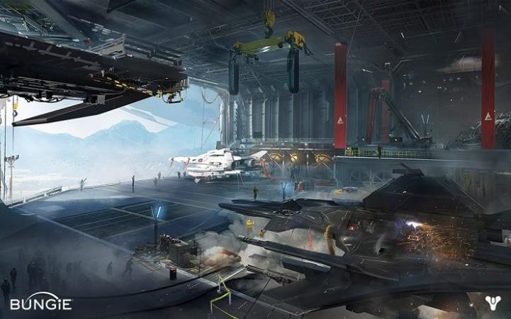 Spacecrafts in hangar. (Facebook) Destiny