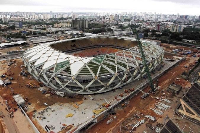 The Arena Amazonia stadium, under construction to host 2014 World Cup soccer matches. Reuters World Cup Stadium Arena Amazonia